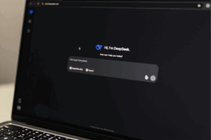 laptop with AI prompt