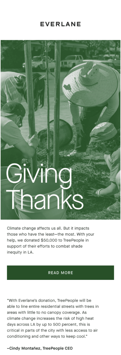 Everlane Giving Tuesday