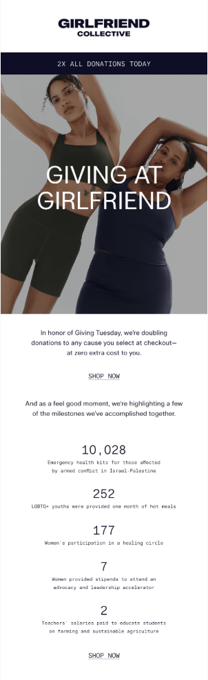 Girlfriend Collective - Giving Tuesday