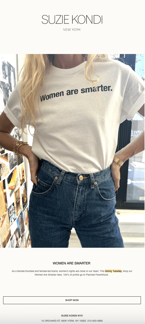 Suzie Kondi Giving Tuesday Campaign